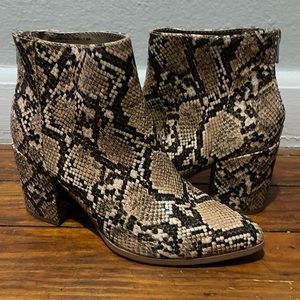 Steve Madden Snakeskin Ankle Booties